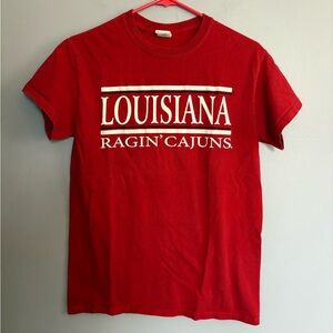 Red Louisiana Ragin' Cajuns T-Shirt Small